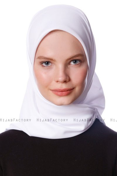 Eylul - Hvit Kvadrat Rayon Hijab