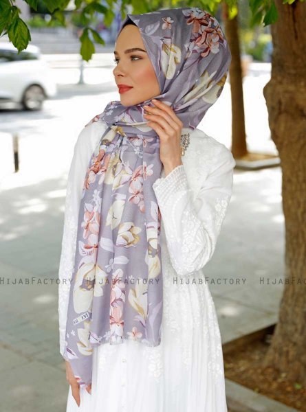 Fani - Lilla Mønstret Hijab - Sal Evi