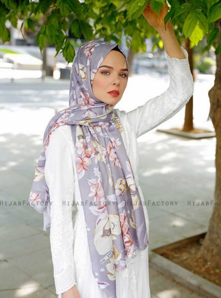 Fani - Lilla Mønstret Hijab - Sal Evi