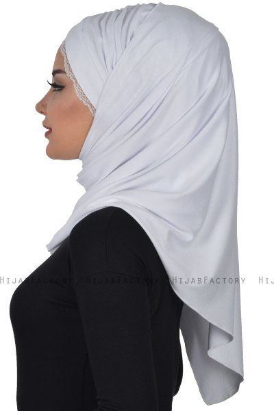 Filippa - Hvit Praktisk Bumull Hijab - Ayse Turban