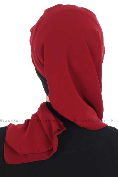 Gill - Bordeaux & Svart Praktisk Hijab
