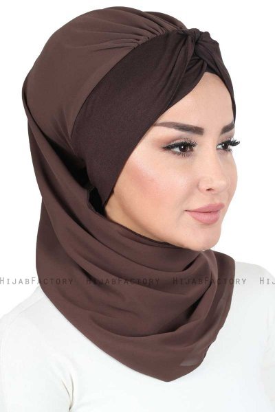 Gill - Brun & Brun Praktisk Hijab