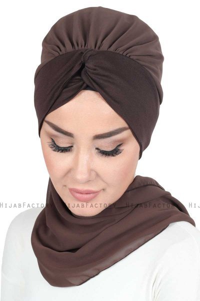 Gill - Brun & Brun Praktisk Hijab