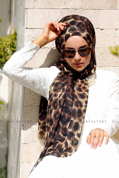 Gizala - Leopard Mønstret Hijab - Sal Evi