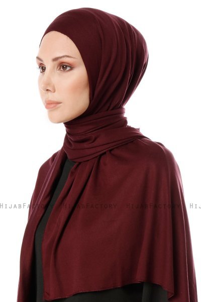 Hande - Mørk Lilla Bomull Hijab - Gülsoy