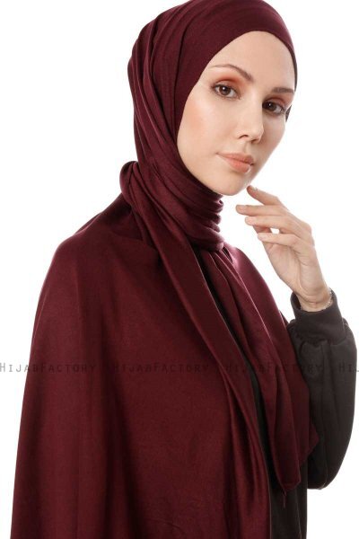 Hande - Mørk Lilla Bomull Hijab - Gülsoy