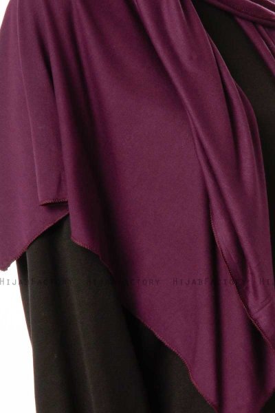 Hande - Plomme Bomull Hijab - Gülsoy