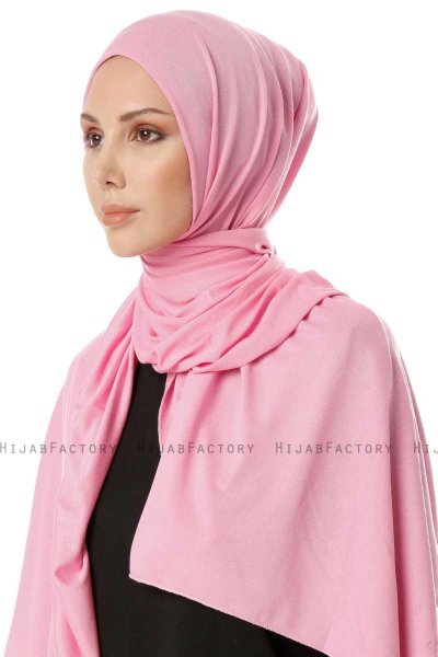 Hande - Rosa Bomull Hijab - Gülsoy
