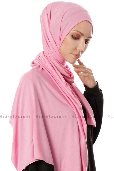 Hande - Rosa Bomull Hijab - Gülsoy