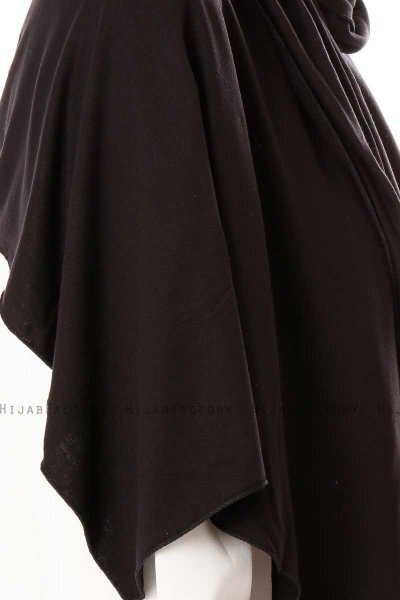 Hande - Svart Bomull Hijab - Gülsoy