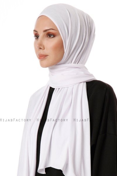 Hande - Hvit Bomull Hijab - Gülsoy