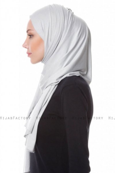Hanfendy Ljusgrå Praktisk One Piece Hijab Sjal 201728c