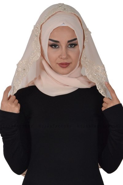 Helena - Beige Praktisk Hijab - Ayse Turban