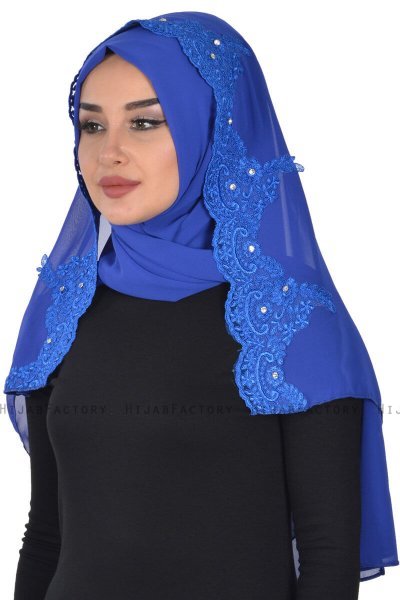 Helena - Blå Praktisk Hijab - Ayse Turban