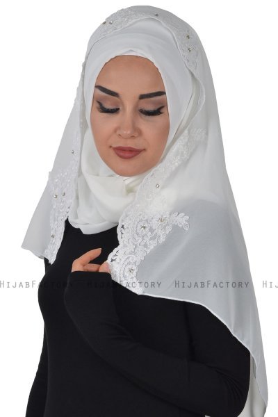 Helena - Offwhite Praktisk Hijab - Ayse Turban
