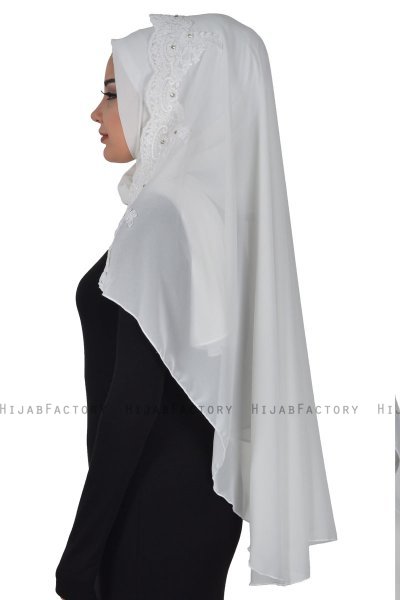 Helena - Offwhite Praktisk Hijab - Ayse Turban
