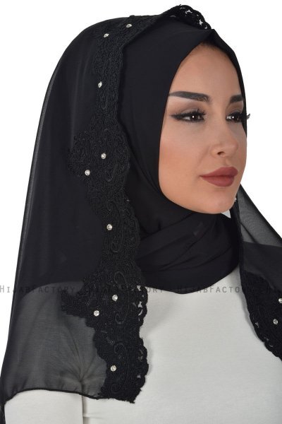 Helena - Svart Praktisk Hijab - Ayse Turban