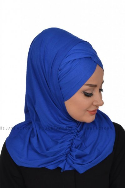 Hilda - Blå Bomull Hijab