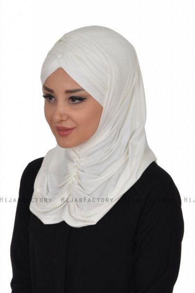 Hilda - Creme Bomull Hijab