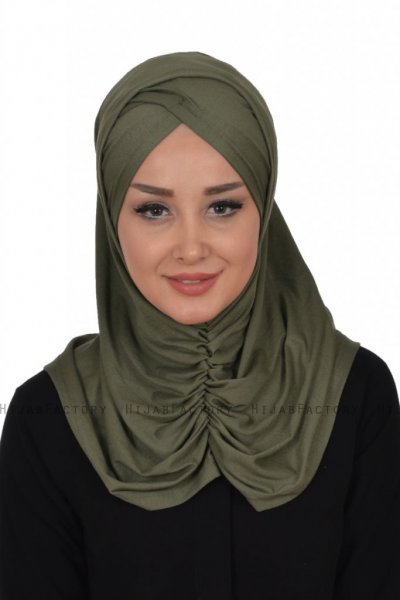 Hilda - Khaki Bomull Hijab
