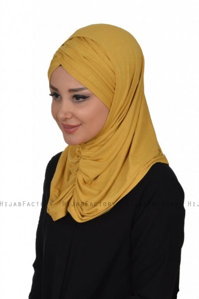 Hilda - Sennepsgul Bomull Hijab