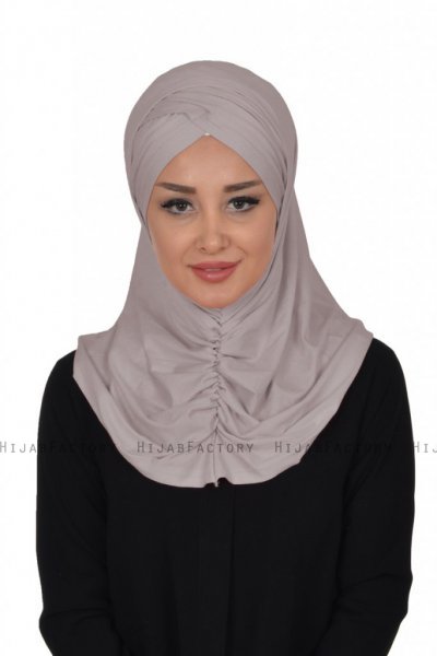 Hilda - Taupe Bomull Hijab