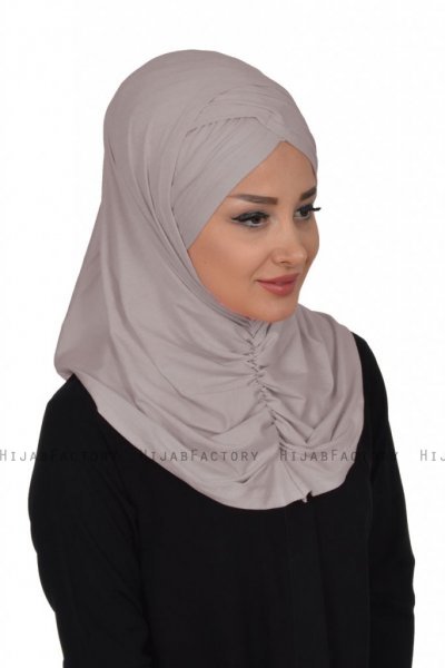 Hilda - Taupe Bomull Hijab