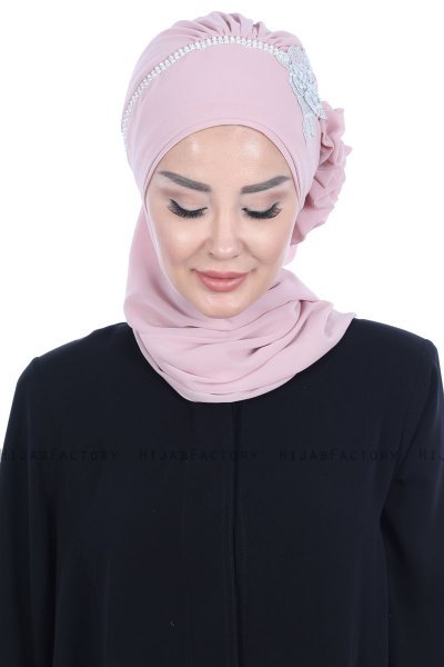 Hillevi - Gammelrosa Chiffon Instant Turban