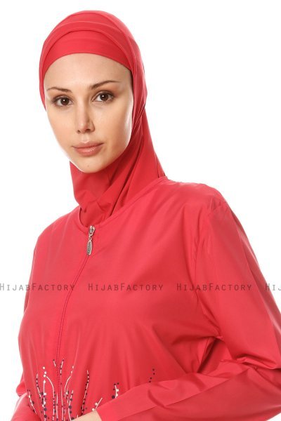 Hiranur - Bringebærrød Burkini - Tesmay
