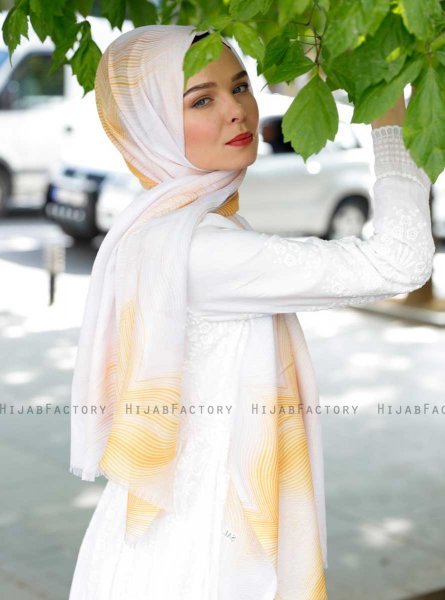 Houdah - Gul Mønstret Hijab - Sal Evi
