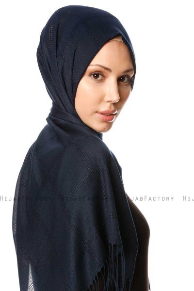 Huriye - Marineblå Hijab - Özsoy