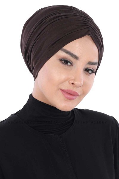 Jill - Brun Bomull Turban - Ayse Turban