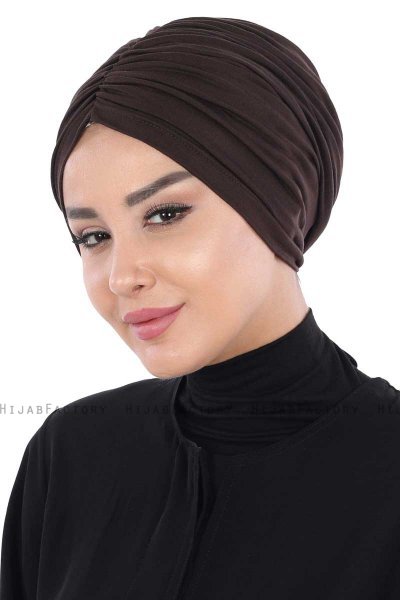 Jill - Brun Bomull Turban - Ayse Turban