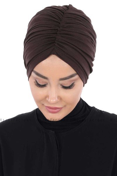 Jill - Brun Bomull Turban - Ayse Turban