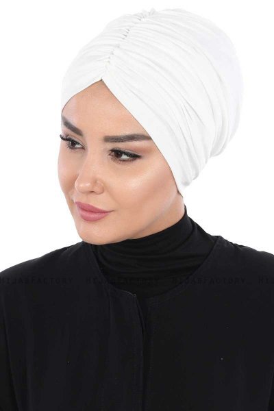 Jill - Creme Bomull Turban - Ayse Turban