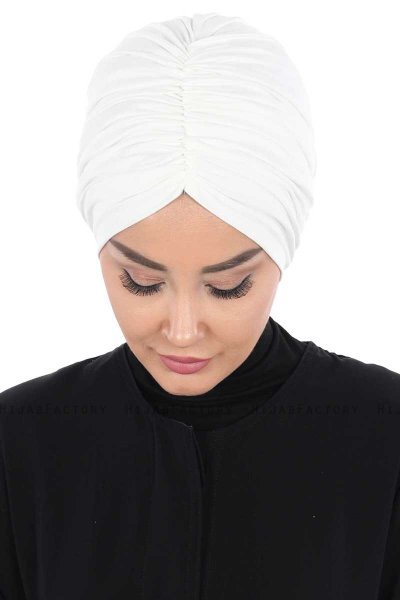 Jill - Creme Bomull Turban - Ayse Turban