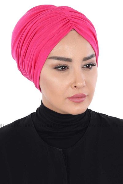 Jill - Fuchsia Bomull Turban - Ayse Turban