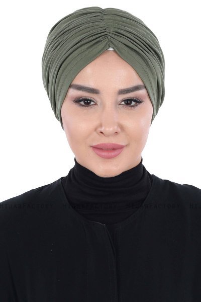 Jill - Khaki Bomull Turban - Ayse Turban