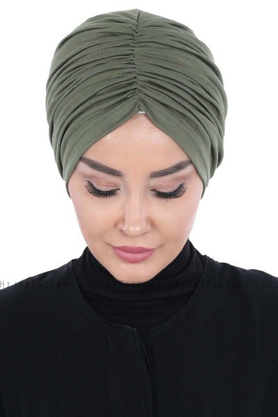 Jill - Khaki Bomull Turban - Ayse Turban