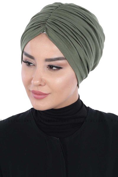 Jill - Khaki Bomull Turban - Ayse Turban