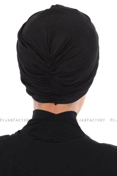 Jill - Svart Bomull Turban - Ayse Turban