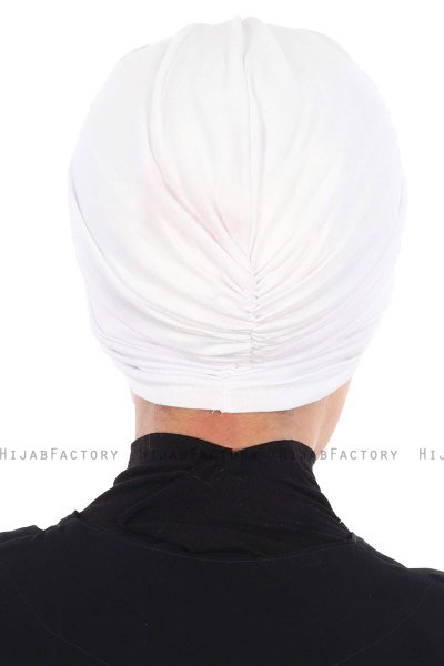Jill - Hvit Bomull Turban - Ayse Turban