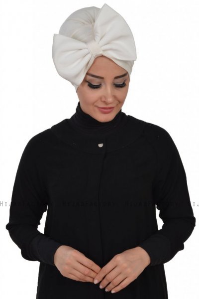 Julia - Creme Bomull Turban - Ayse Turban