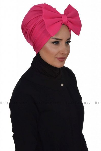 Julia - Fuchsia Bomull Turban - Ayse Turban
