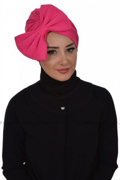 Julia - Fuchsia Bomull Turban - Ayse Turban
