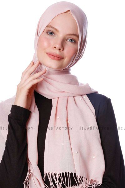 Kadri - Gammelrosa Hijab Med Perler - Özsoy