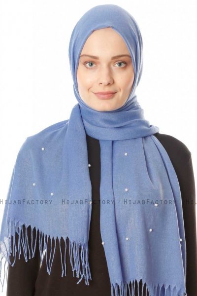 Kadri - Lyseblå Hijab Med Perler - Özsoy