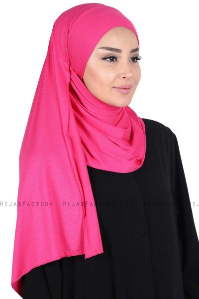 Kaisa - Fuchsia Praktisk Bumull Hijab
