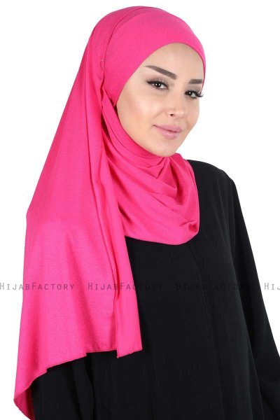 Kaisa - Fuchsia Praktisk Bumull Hijab