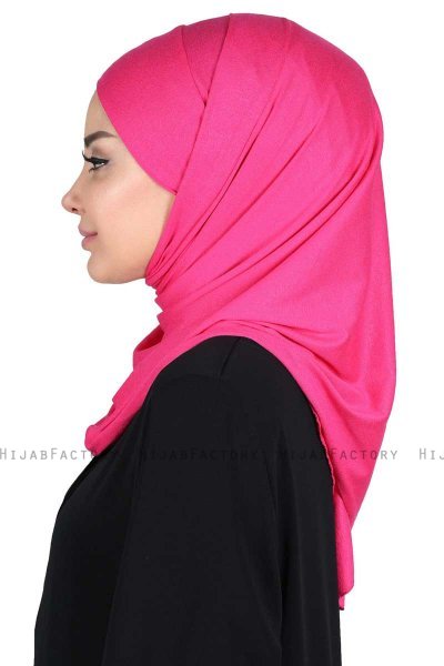 Kaisa - Fuchsia Praktisk Bumull Hijab